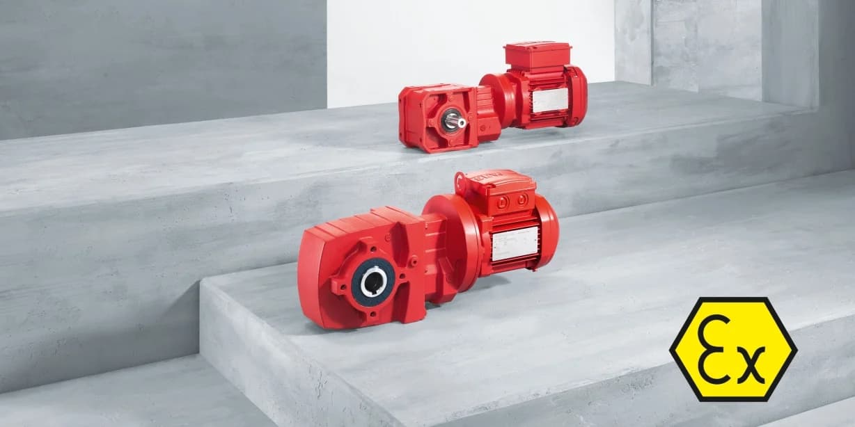 Explosion-proof SPIROPLAN® right-angle geared motor