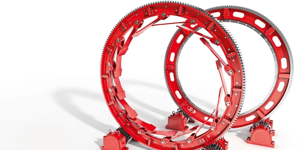 Industrial gear transmission system-segmented large ring gear
